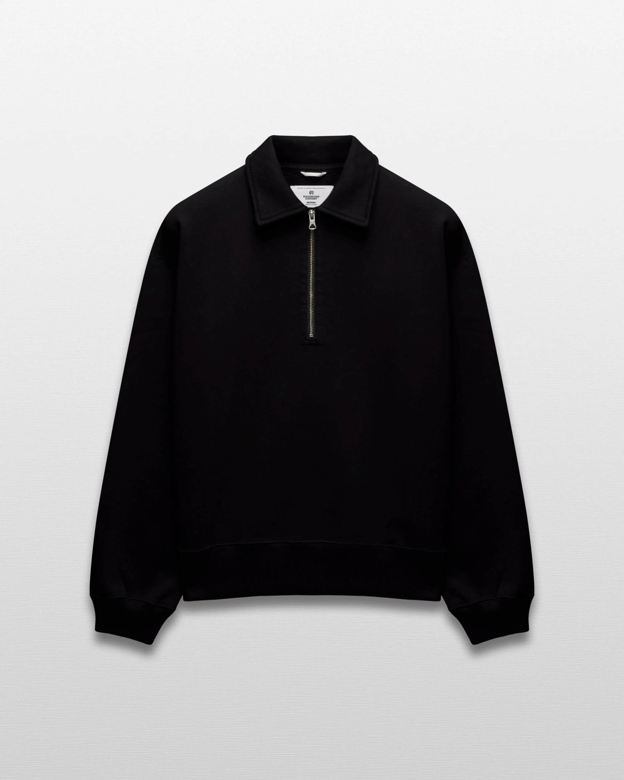 Brushed Fleece Relaxed Half Zip Sweatshirt - Image 7