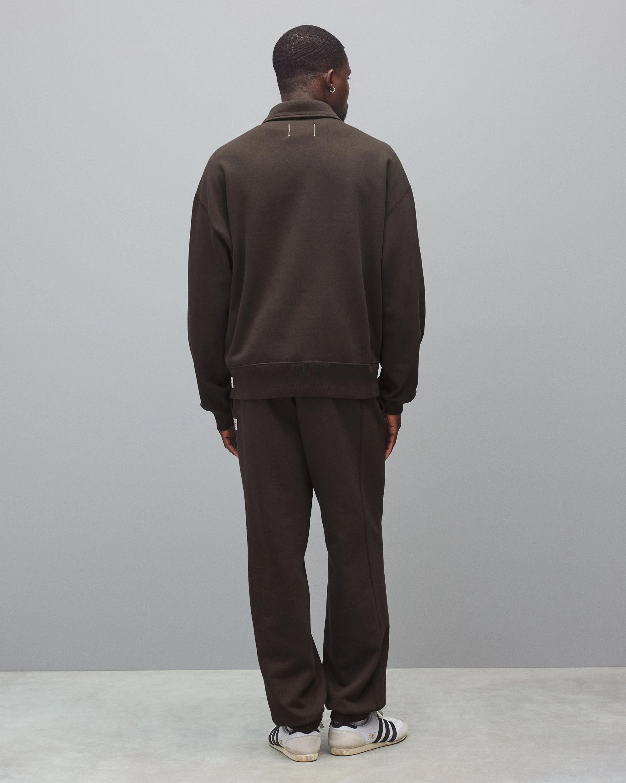 Brushed Fleece Relaxed Half Zip Sweatshirt - Image 5