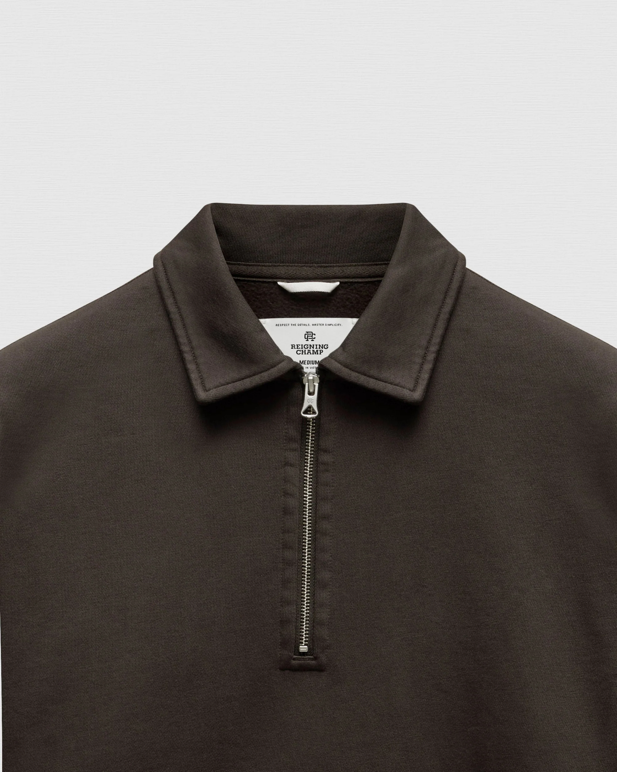 Brushed Fleece Relaxed Half Zip Sweatshirt - Image 8