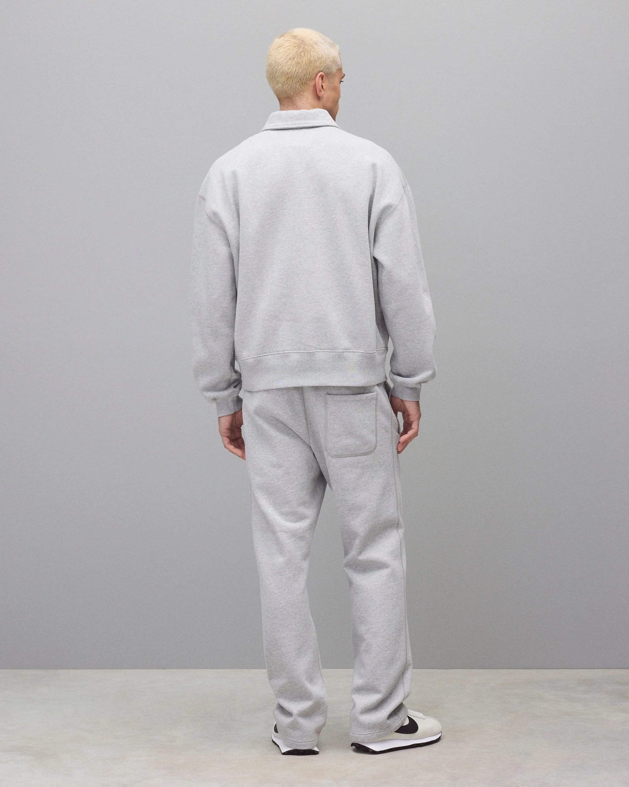 Brushed Fleece Relaxed Half Zip Sweatshirt - Image 4