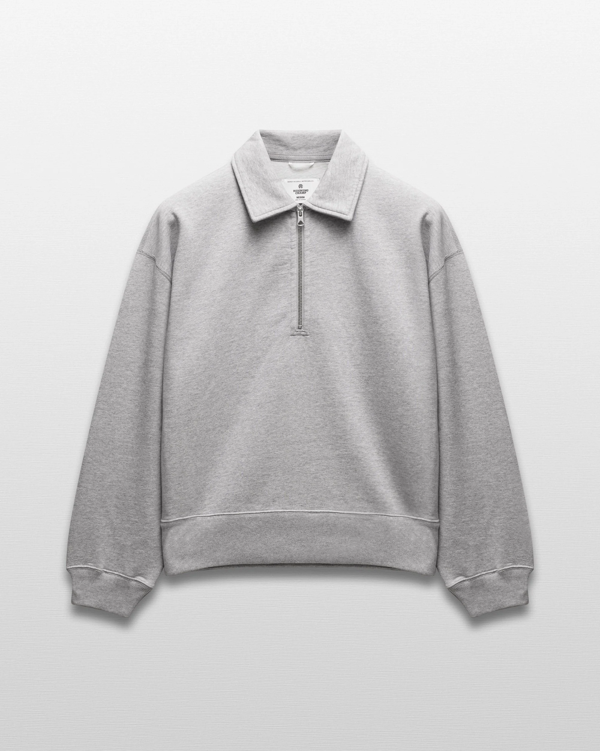 Brushed Fleece Relaxed Half Zip Sweatshirt - Image 6