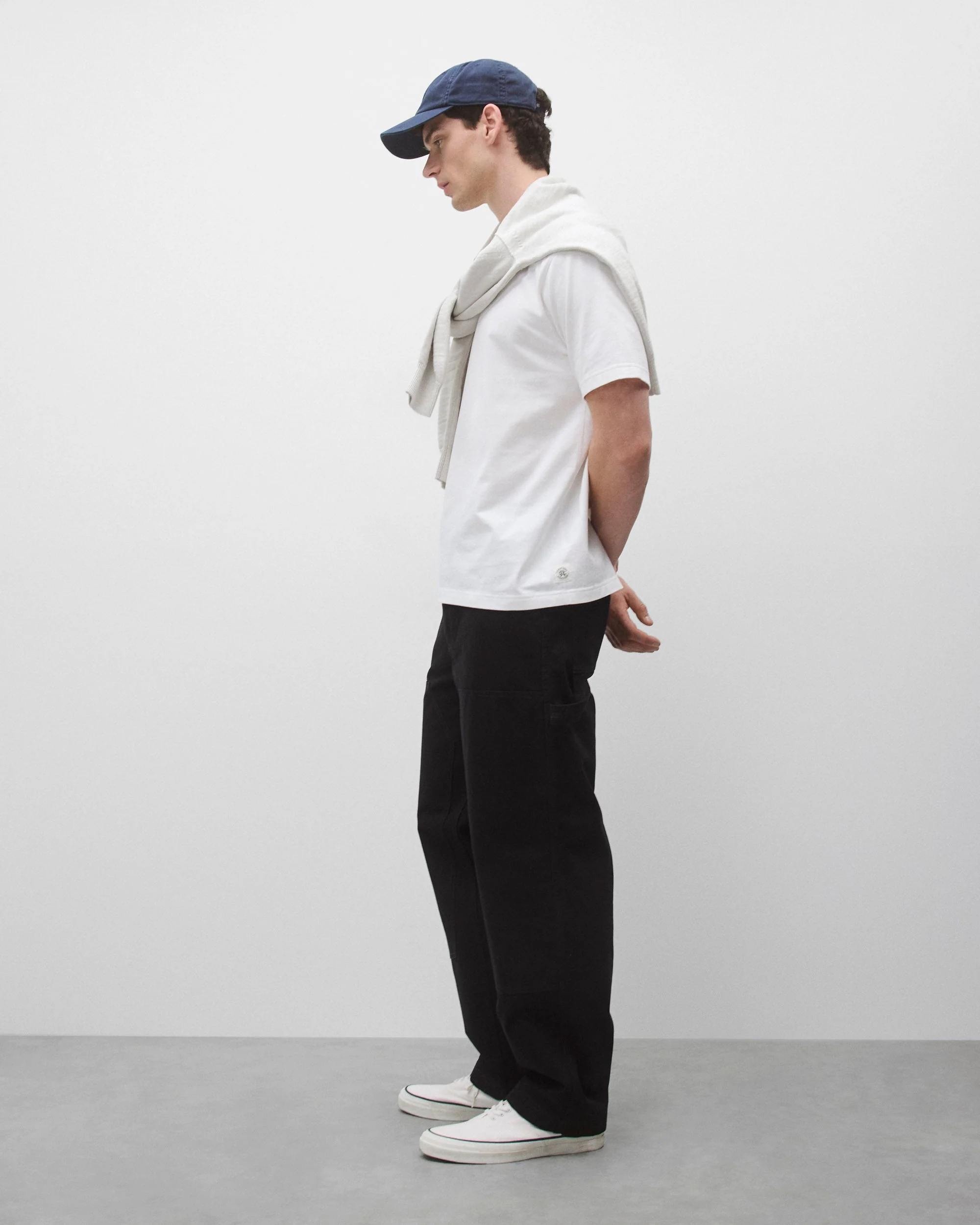 Cotton Canvas Relaxed Double Knee Pant - Image 4