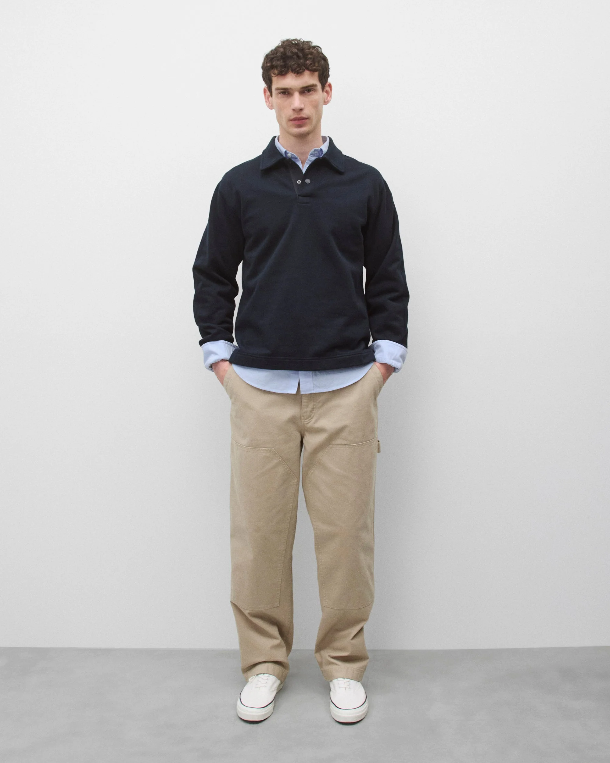 Cotton Canvas Relaxed Double Knee Pant - Image 2