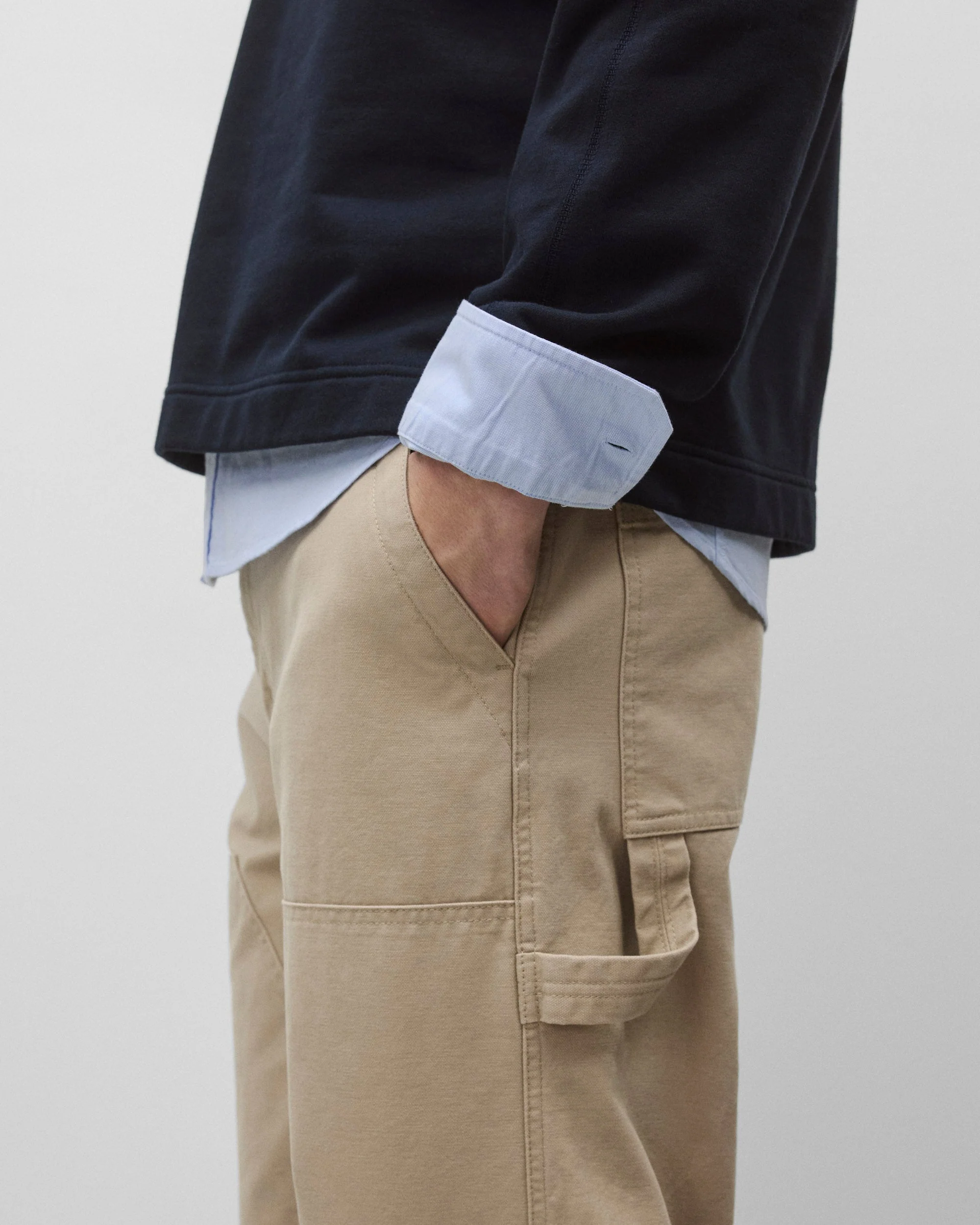 Cotton Canvas Relaxed Double Knee Pant - Image 6