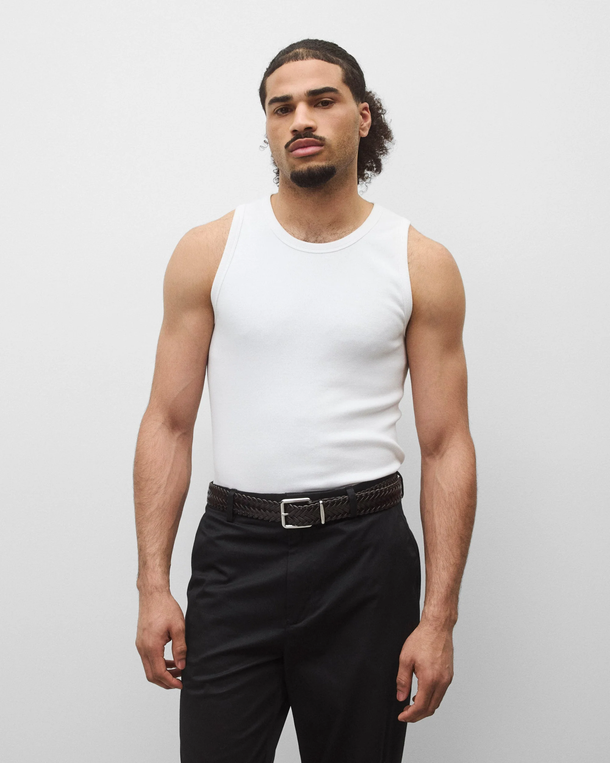 Cotton Rib Slim Tank Top - Image 2