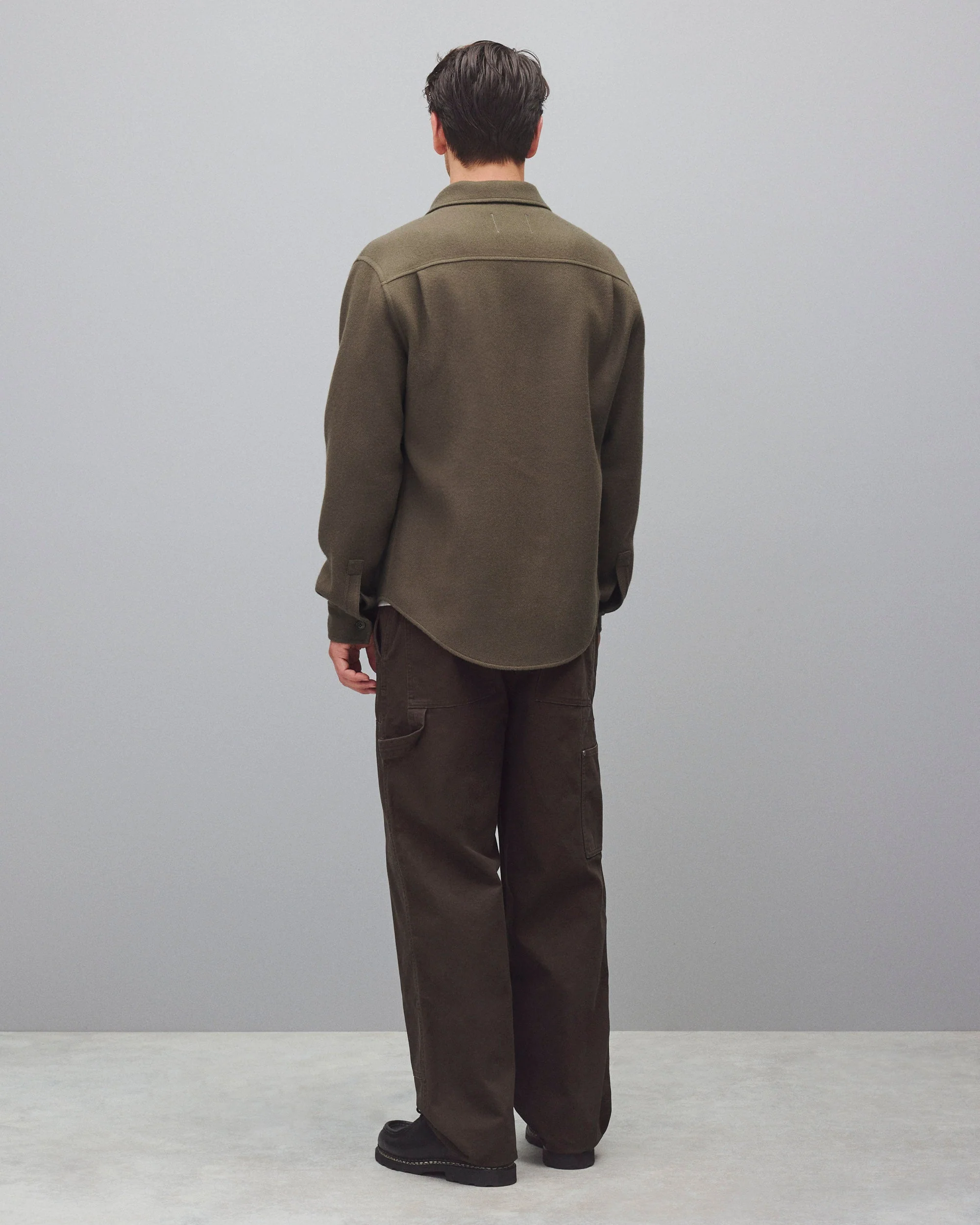 Double Faced Wool Concourse Overshirt - Image 5