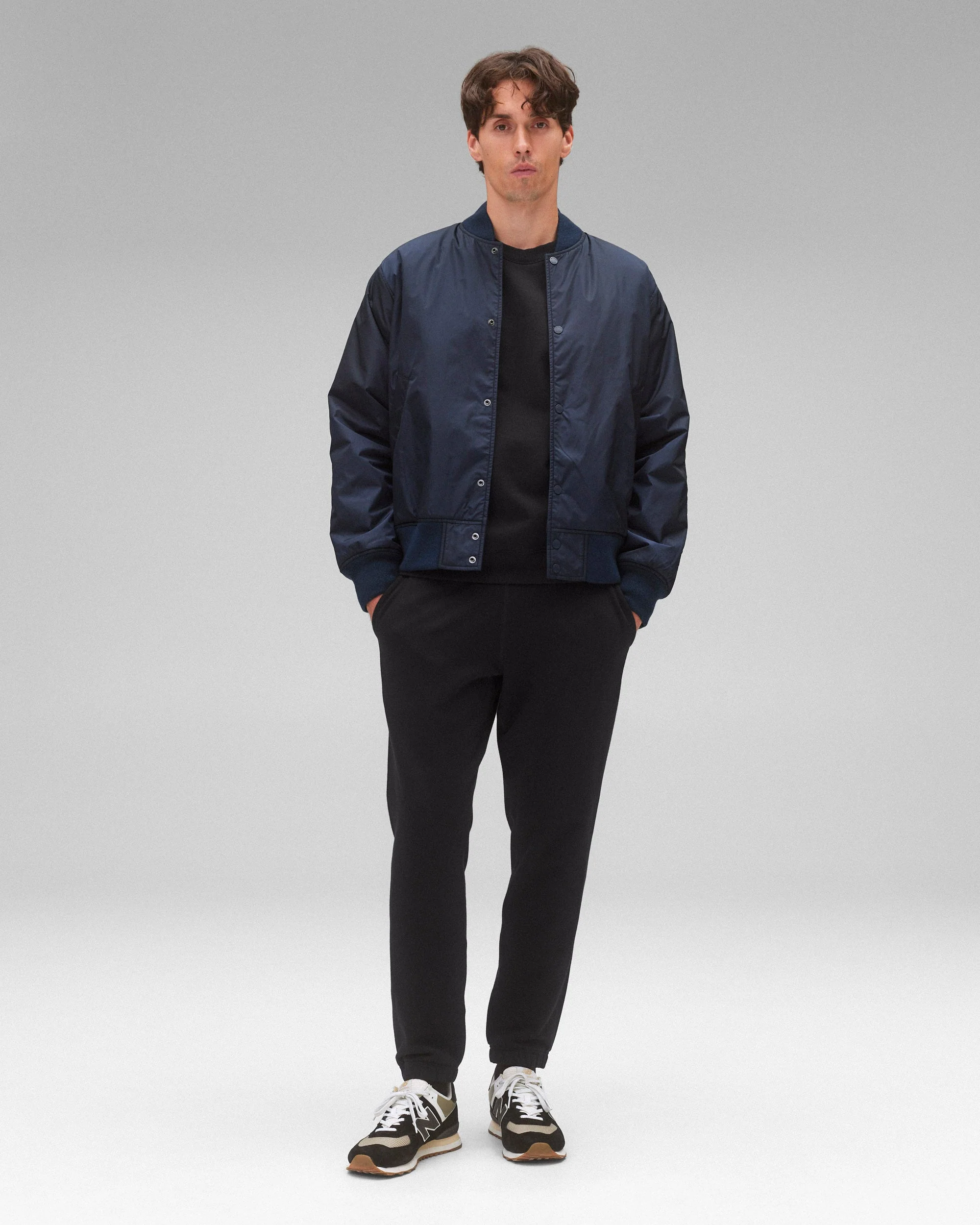 Econyl Satin Nylon Stadium Jacket - Image 3