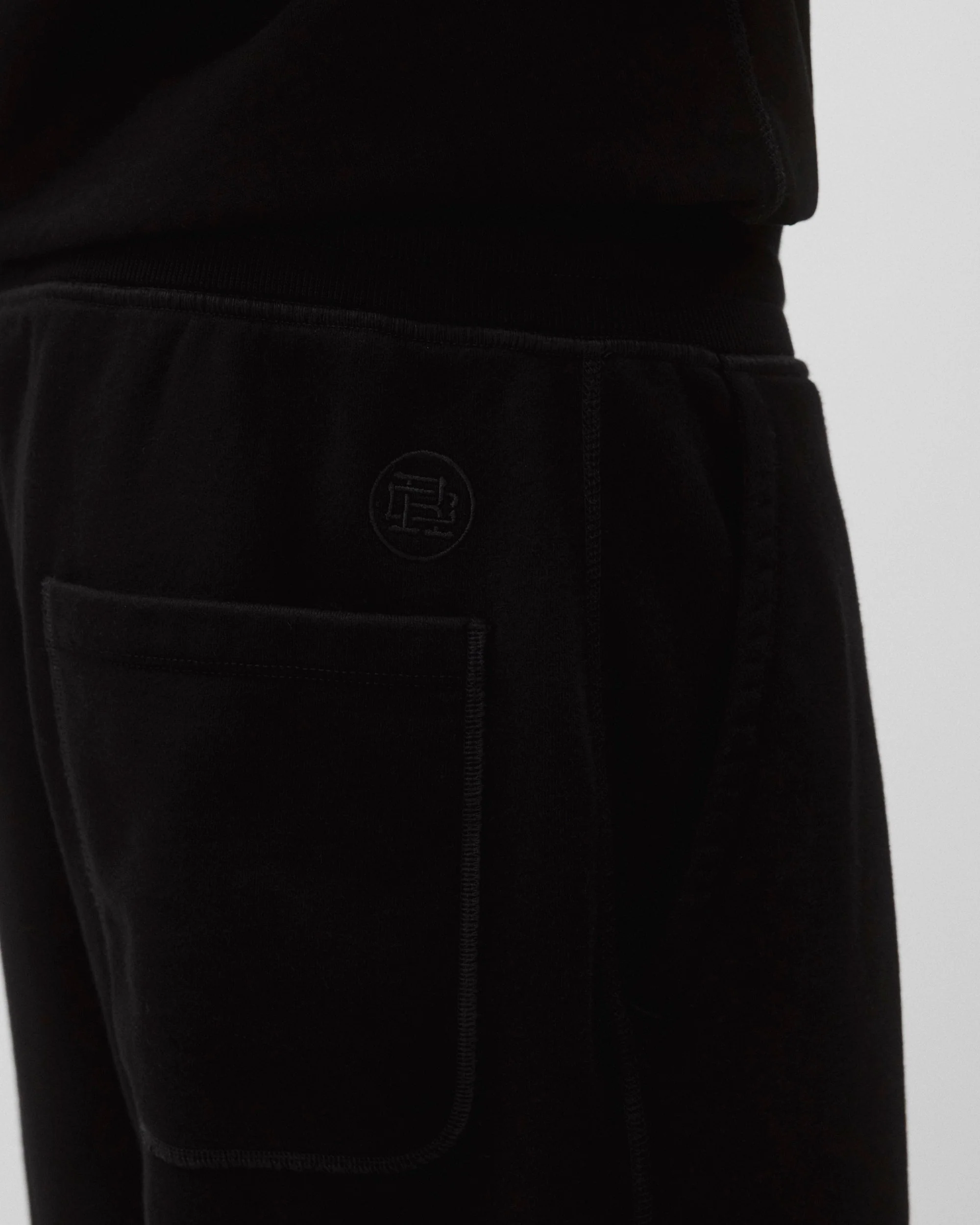 Kyoto Black Midweight Terry Relaxed Sweatpant - Image 7