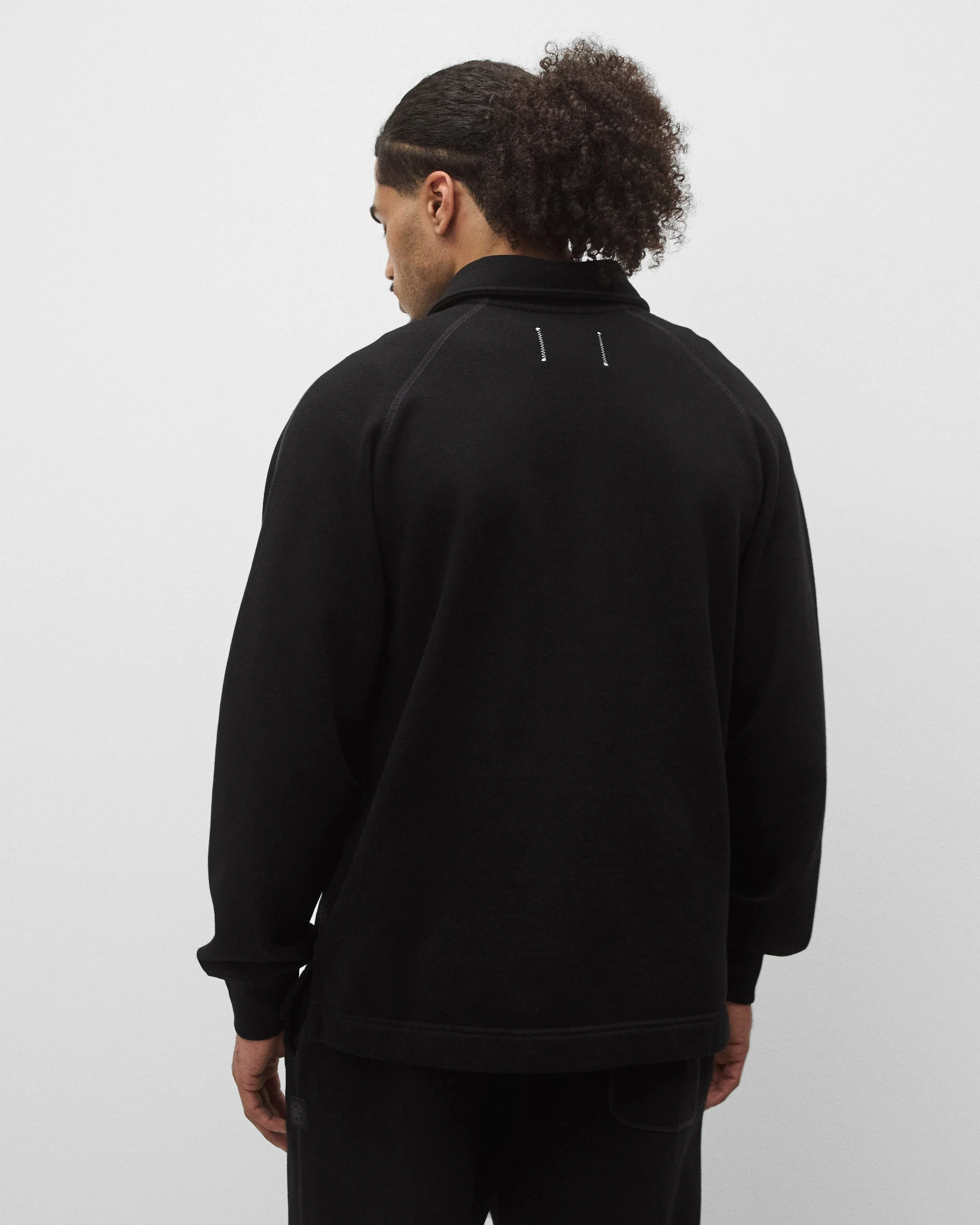 Kyoto Black Midweight Terry Rugby Standard Sweater - Image 5