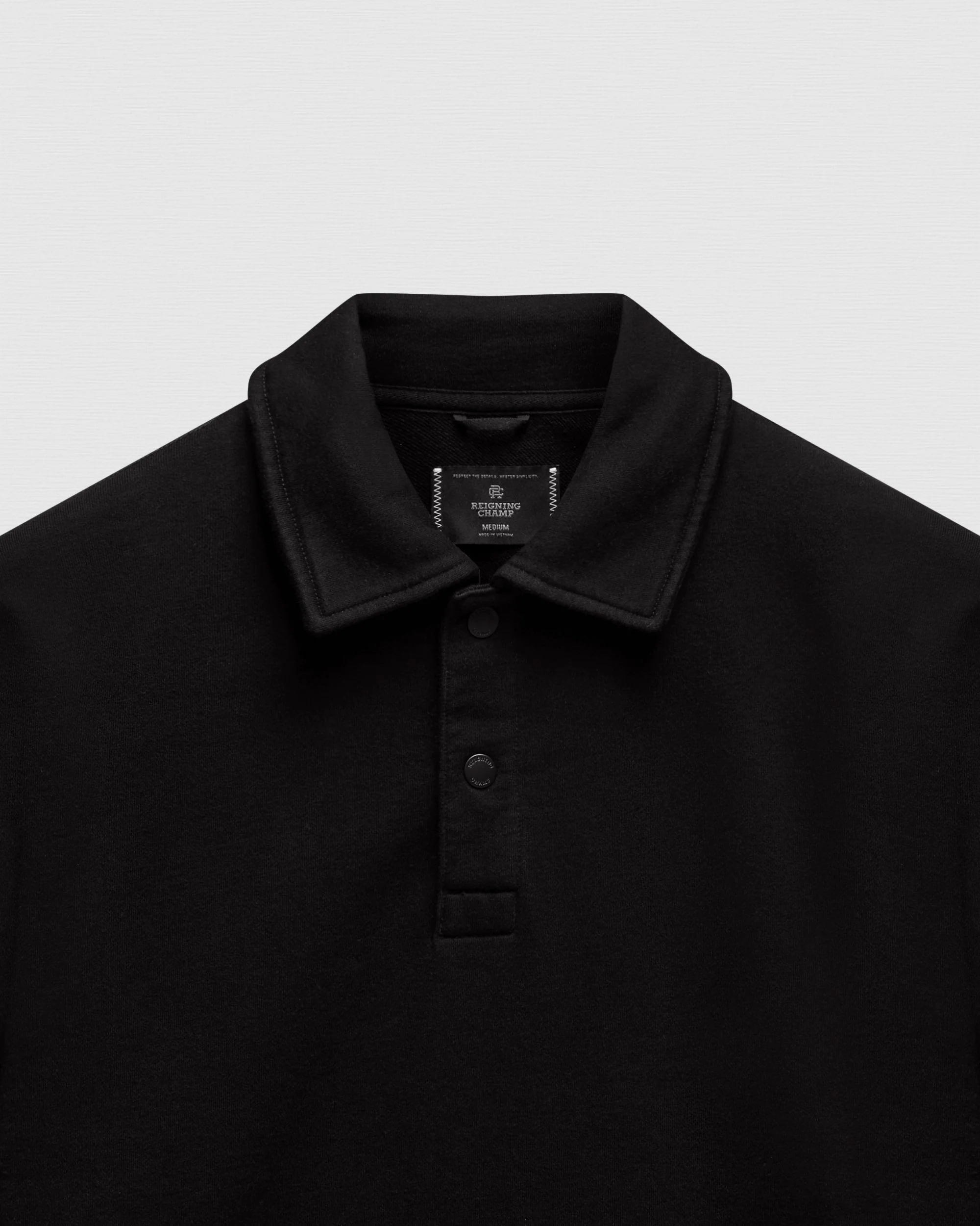 Kyoto Black Midweight Terry Rugby Standard Sweater - Image 9