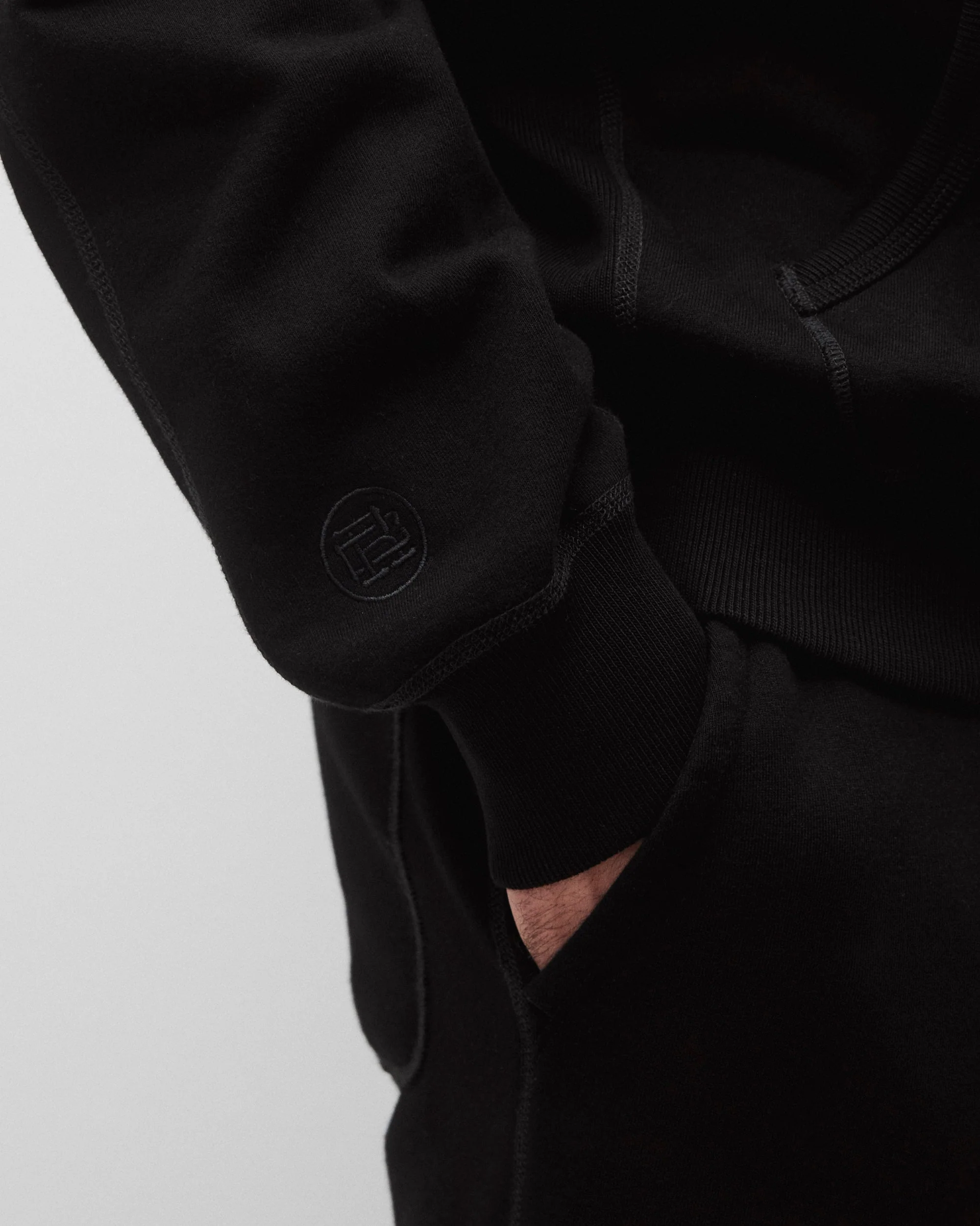 Kyoto Black Midweight Terry Standard Hoodie - Image 7