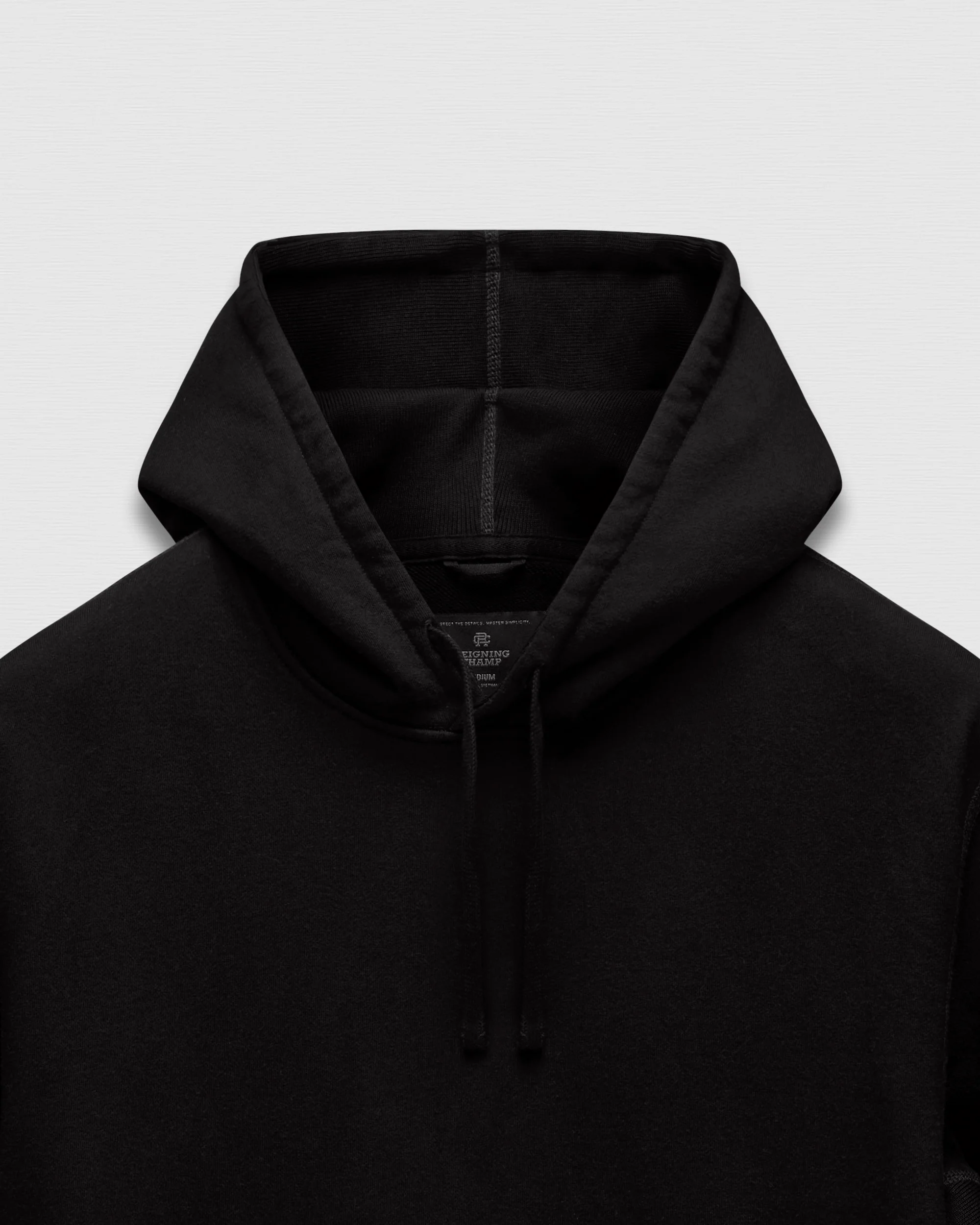 Kyoto Black Midweight Terry Standard Hoodie - Image 9