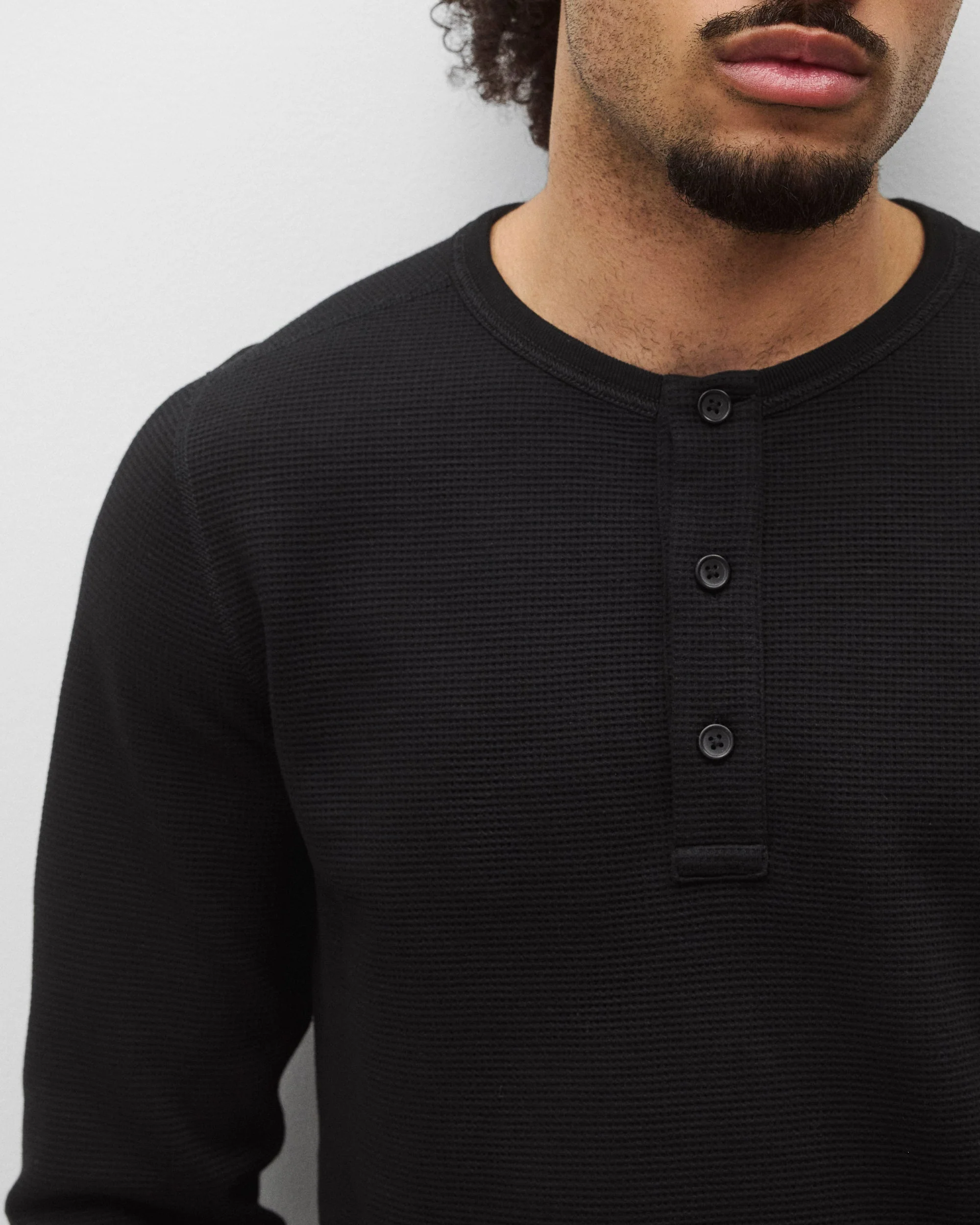 Lightweight Waffle Standard Henley - Image 6