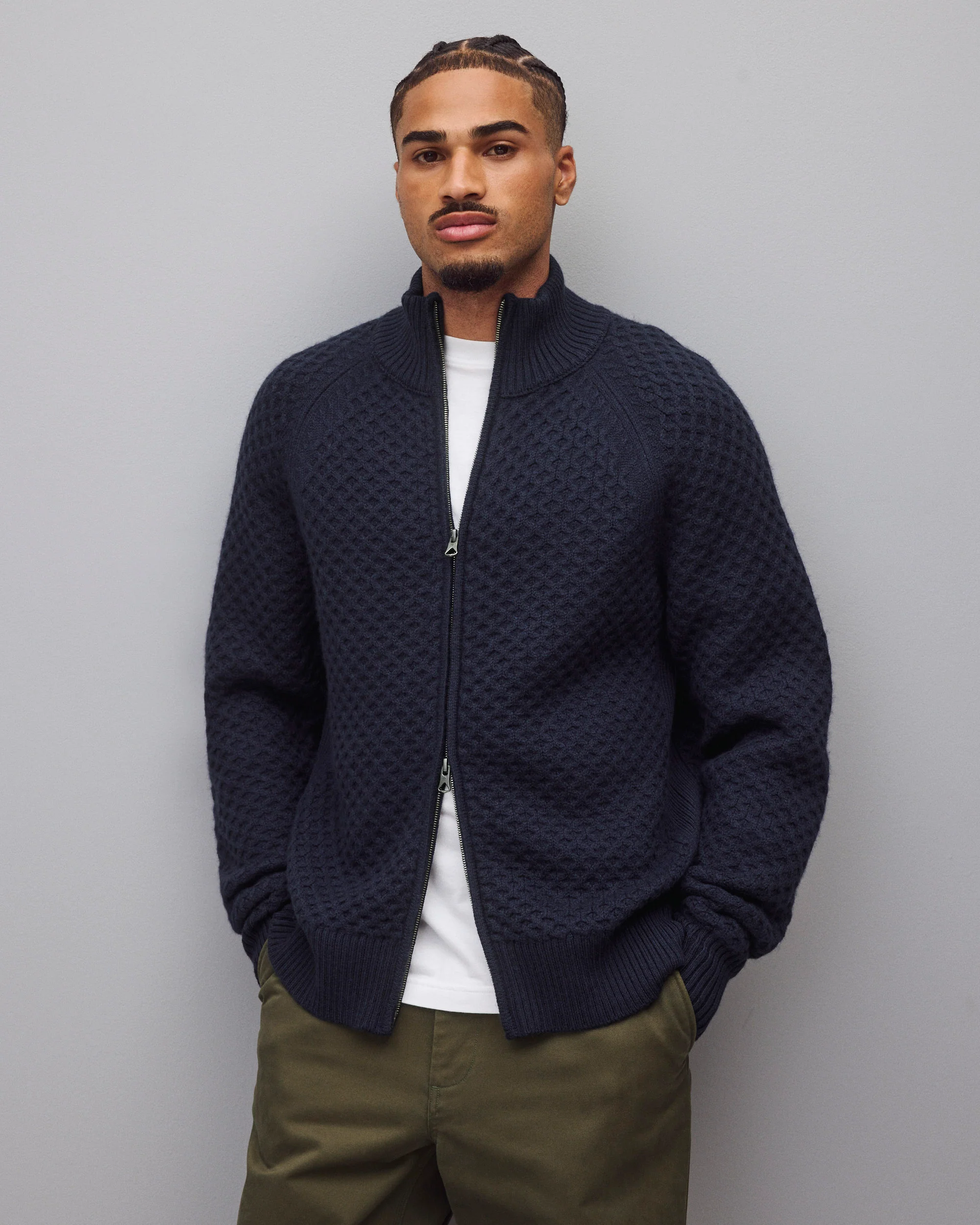 Merino Honeycomb Track Jacket - Image 2