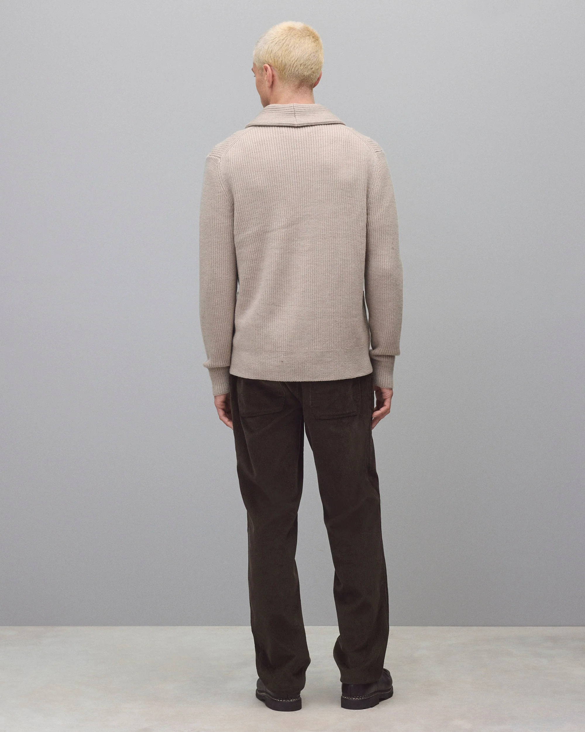Merino Rib Vinnie Shawl Cardigan - Image 4