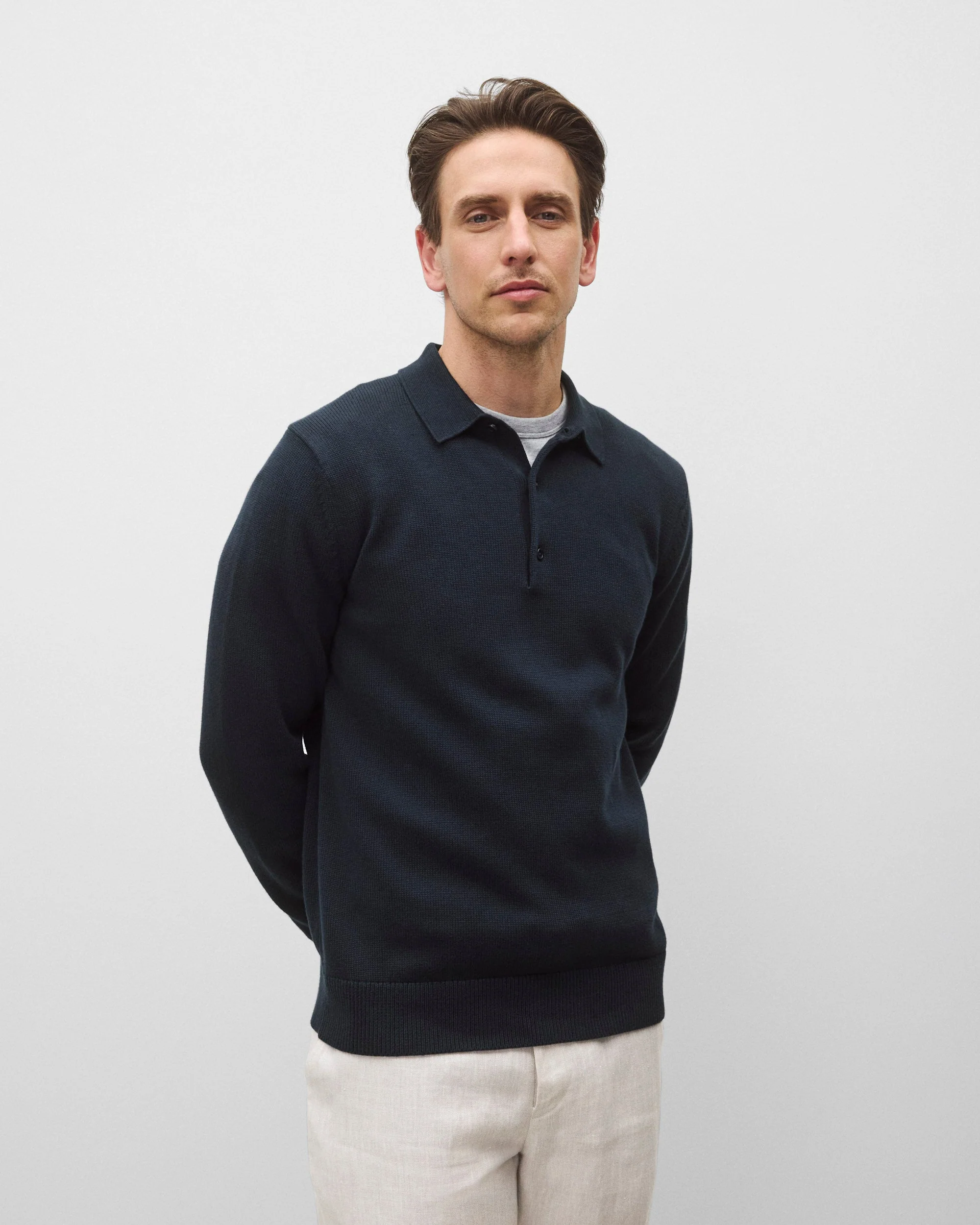 Supima Knit Commodore Polo Sweater - Image 2